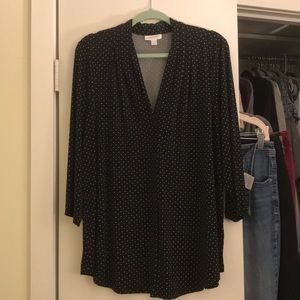 Charter Club 3/4 sleeve shirt, small polka dots!
